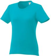 Heros-t-paita, naisten, lyhyet hihat, vesi-vihreä liikelahja logopainatuksella