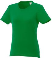 Heros-t-paita, naisten, lyhyet hihat, vihreä-saniainen liikelahja logopainatuksella