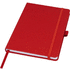 Honua A5-muistikirja kierrätyspaperista ja kierrätetyllä PET-kannella, punainen liikelahja logopainatuksella