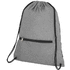 Hoss-reppu kiristysnyörillä, taitettava 5L, keskivärinen-harmaasävyinen liikelahja logopainatuksella