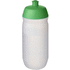 HydroFlex Clear -juomapullo, 500 ml, valkoinen, vihreä liikelahja logopainatuksella