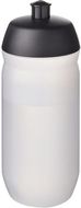 HydroFlex juomapullo, 500 ml, läpinäkyvä-valkoinen, musta liikelahja logopainatuksella
