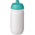 HydroFlex-juomapullo, 500 ml, valkoinen, aqua-blue liikelahja logopainatuksella