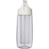 HydroFruit 700 ml:n urheiluvesipullo kierrätetystä muovista läppäkannella ja uuttajalla, läpinäkyvä-valkoinen lisäkuva 2