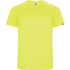 Imola lasten lyhythihainen urheilu-t-paita, neon-keltainen liikelahja logopainatuksella