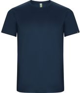 Imola lasten lyhythihainen urheilu-t-paita, tummansininen liikelahja logopainatuksella
