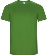 Imola lasten lyhythihainen urheilu-t-paita, vihreä-saniainen liikelahja logopainatuksella
