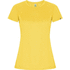 Imola naisten lyhythihainen urheilu-t-paita, keltainen liikelahja logopainatuksella