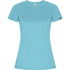 Imola naisten lyhythihainen urheilu-t-paita, turkoosi liikelahja logopainatuksella
