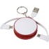 Itsensä ympäri kierrettävä 3-in-1 USB-A-latausjohto-avaimenperä liikelahja logopainatuksella