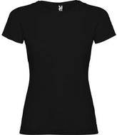 Jamaica naisten lyhythihainen t-paita, musta liikelahja logopainatuksella