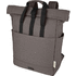Joey 15 GRS-kierrätetystä kankaasta valmistettu rullattava reppu kannettavalle tietokoneelle 15 l, harmaa liikelahja logopainatuksella