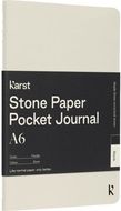 Karst® A6 kivipaperinen pehmustettu taskuvihko - tyhjä, beige liikelahja logopainatuksella
