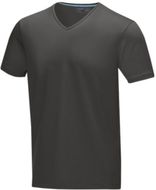 Kawartha miesten lyhythihainen luomu-t-paita, myrskyinen-harmaa liikelahja logopainatuksella