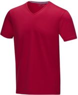 Kawartha miesten lyhythihainen luomu-t-paita, punainen liikelahja logopainatuksella