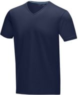Kawartha miesten lyhythihainen luomu-t-paita, tummansininen liikelahja logopainatuksella