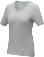 Kawartha naisten lyhythihainen luomu-t-paita, harmaa-harmaa liikelahja logopainatuksella