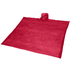 Kertakäyttöinen Ziva-sadeviitta pussissa, punainen liikelahja logopainatuksella