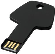 Key-USB-muistitikku, 4 Gt, musta liikelahja logopainatuksella