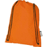 Kiristysnyörillinen Oriole RPET -reppu 5L, oranssi liikelahja logopainatuksella