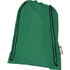 Kiristysnyörillinen Oriole RPET -reppu 5L, vihreä liikelahja logopainatuksella