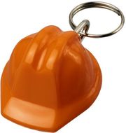 Kolt-avaimenperä, kypäränmuotoinen, oranssi liikelahja logopainatuksella