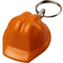 Kolt kypäränmuotoinen avaimenperä kierrätetystä materiaalista, oranssi liikelahja logopainatuksella