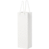 Käsintehty integra-paperi 170 g/m2 viinipullokassi muovikahvoilla, valkoinen lisäkuva 3