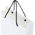 Käsintehty integra-paperikassi 170 g/m2 muovikahvoilla  suuri, valkoinen, musta lisäkuva 4