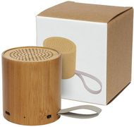 Lako Bluetooth® -kaiutin, bambua, luonnollinen liikelahja logopainatuksella