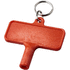 Largo-lämpöpatteriavain avaimenperässä, muovinen, punainen liikelahja logopainatuksella