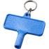 Largo-lämpöpatteriavain avaimenperässä, muovinen, sininen liikelahja logopainatuksella