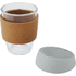 Lidan 360 ml:n lasinen kahvimuki borosilikaatista, korkkigrippi ja silikonikansi, harmaa lisäkuva 7