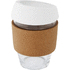 Lidan 360 ml:n lasinen kahvimuki borosilikaatista, korkkigrippi ja silikonikansi, valkoinen lisäkuva 6