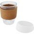 Lidan 360 ml:n lasinen kahvimuki borosilikaatista, korkkigrippi ja silikonikansi, valkoinen lisäkuva 7