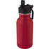 Lina 400 ml ruostumaton teräspullo, jossa on pilli ja lenkki, rubiini-punainen liikelahja logopainatuksella