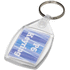 Lita P6 -avaimenperä muoviklipsillä, läpikuultava-valkoinen liikelahja logopainatuksella