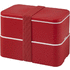 MIYO kaksikerroksinen eväsrasia, punainen liikelahja logopainatuksella