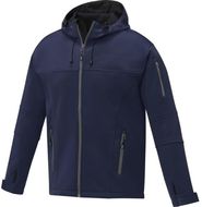 Match miesten softshell-takki, tummansininen liikelahja logopainatuksella