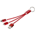 Metal 3-in-1 -latauskaapeli avainketjulla, punainen lisäkuva 1