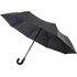 Montebello 21" kokoontaitettava, automaattisesti avautuva/sulkeutuva sateenvarjo koukkukahvalla, musta liikelahja logopainatuksella