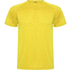 Montecarlo lasten lyhythihainen urheilu-t-paita, keltainen liikelahja logopainatuksella