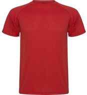 Montecarlo miesten lyhythihainen urheilu-t-paita, punainen liikelahja logopainatuksella