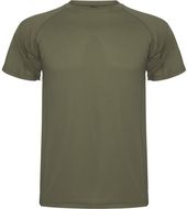 Montecarlo miesten lyhythihainen urheilu-t-paita, sotilaallinen-vihreä liikelahja logopainatuksella