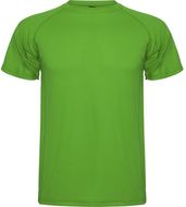 Montecarlo miesten lyhythihainen urheilu-t-paita, vihreä-saniainen liikelahja logopainatuksella