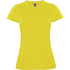Montecarlo naisten lyhythihainen urheilu-t-paita, keltainen liikelahja logopainatuksella