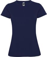 Montecarlo naisten lyhythihainen urheilu-t-paita, tummansininen liikelahja logopainatuksella