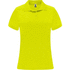 Monzha naisten lyhythihainen urheilupoolopaita, neon-keltainen liikelahja logopainatuksella