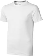 Nanaimo miesten lyhythihainen t-paita, valkoinen liikelahja logopainatuksella