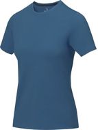 Nanaimo naisten lyhythihainen t-paita, sininen-teräs liikelahja logopainatuksella